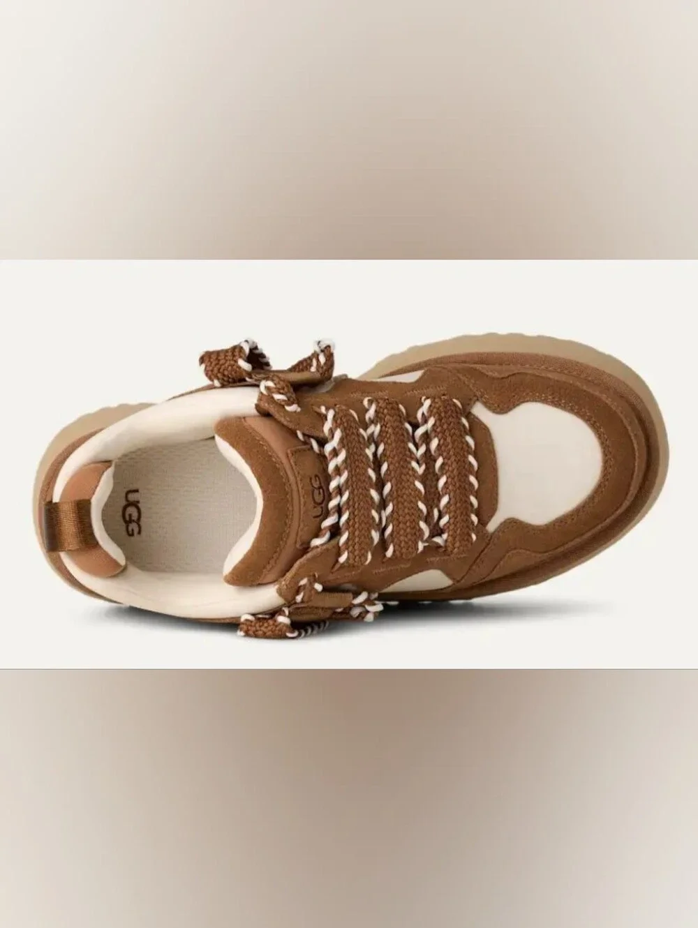 UGG Astromel Chestnut Platform Sneakers Size 8 Like New/Box MSRP $160